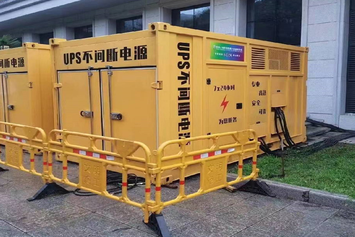 融水发电机租赁施工现场